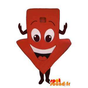 Mascot rappresenta freccia rossa verso il basso - Costume Boom - MASFR004957 - Mascotte non classificati