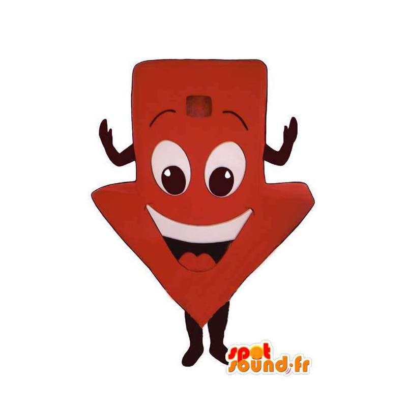 Maskot představující malou červenou šipkou - šipka Kostým - MASFR004957 - Neutajované Maskoti