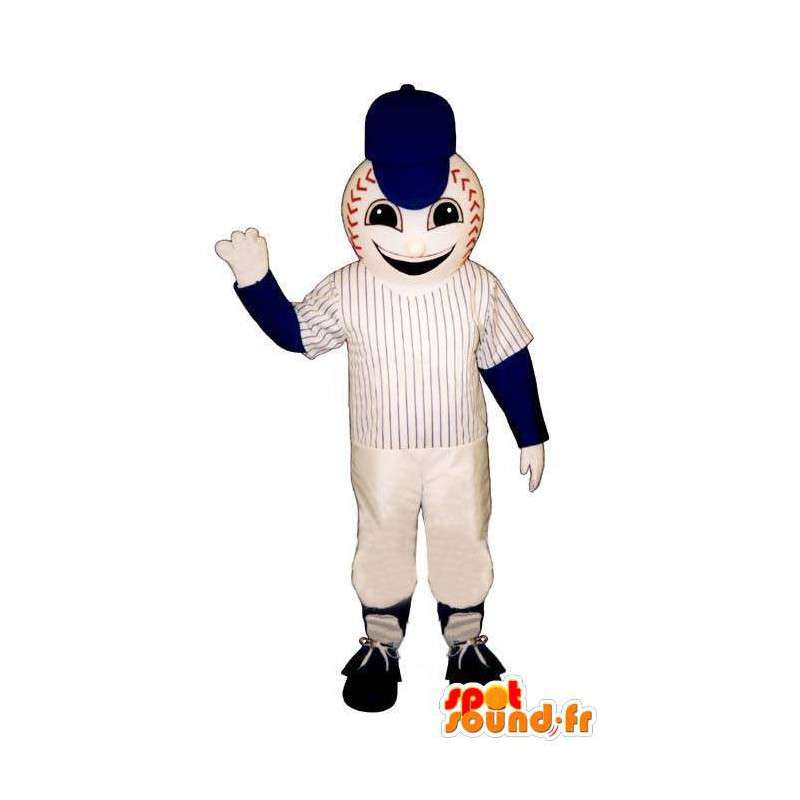Baseball maskotti - baseball perässä - MASFR004964 - urheilu maskotti