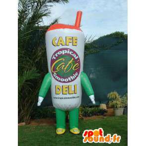 Mascot of glass pipette of coffee in inflatable balloon - MASFR004967 - Mascots VIP