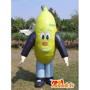 Green banana in inflatable mascot - MASFR004997 - Mascots VIP