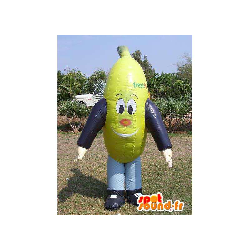 Mascot groene banaan opblaasbare ballon - MASFR004997 - Mascottes VIP