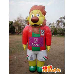 Mascot character green red and white inflatable balloon - MASFR004999 - Mascots VIP