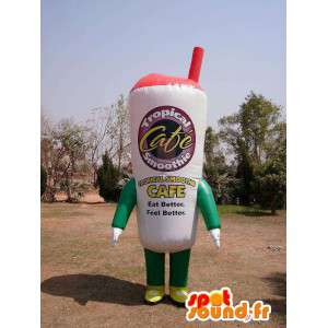 Mascot of coffee pipette in inflatable balloon glass - MASFR005001 - Mascots VIP