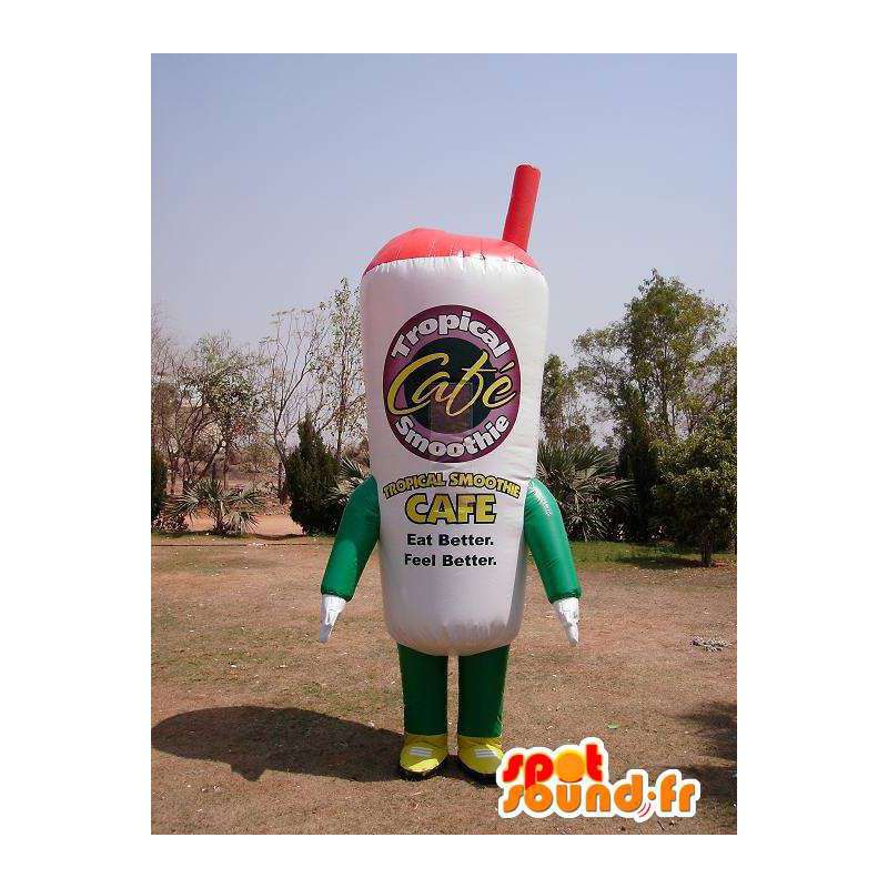 Mascot of coffee pipette in inflatable balloon glass - MASFR005001 - Mascots VIP