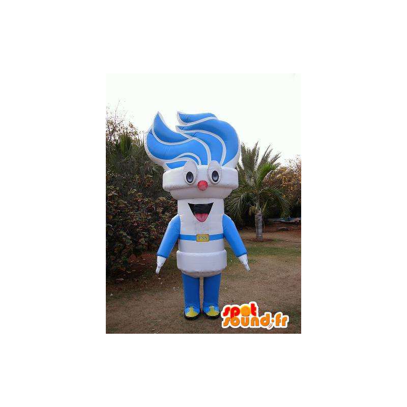 Torch flame blue white - customizable Costume mascot - MASFR005005 - Mascots of objects