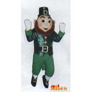 Chinesische Maskottchen Charakter mit Bart und grünen Kostüm - MASFR005010 - Maskottchen nicht klassifizierte