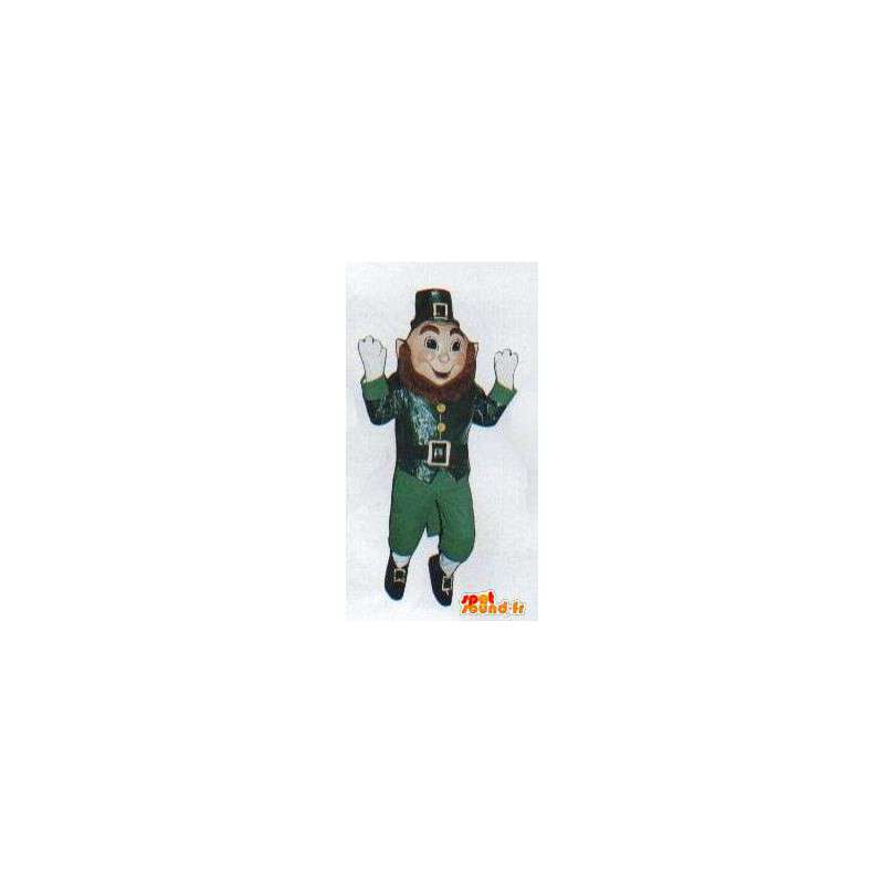 Mascotte carattere cinese con la barba e il vestito verde - MASFR005010 - Mascotte non classificati