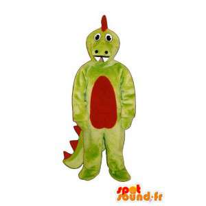 Rød grøn drage maskot - Draagon kostume - Spotsound maskot