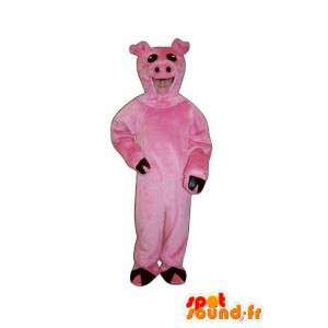 Mascotte de cochon en peluche de couleur rose - Accoutrement porc - MASFR005024 - Mascottes Cochon