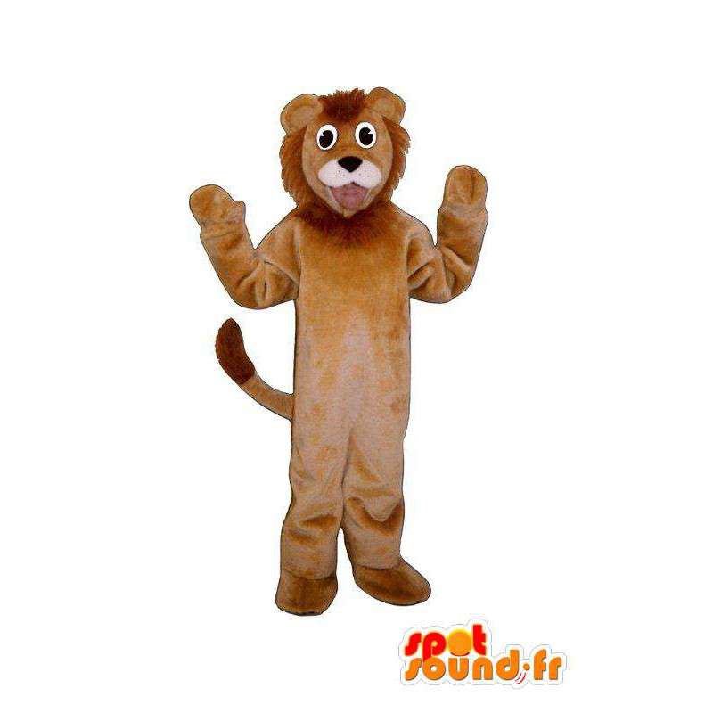 Brown leone mascotte - un costume da leone - MASFR005028 - Mascotte Leone