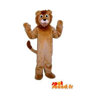 Brown leone mascotte - un costume da leone - MASFR005028 - Mascotte Leone