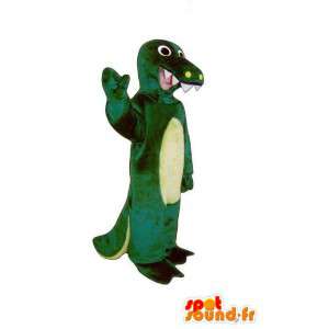 Grøn og gul krybdyr maskot - Reptil kostume - Spotsound maskot
