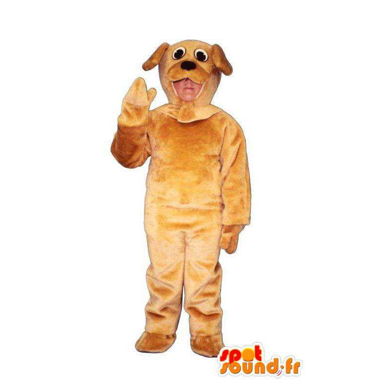 茶色の犬のマスコットぬいぐるみ-犬の衣装-MASFR005038-犬のマスコット