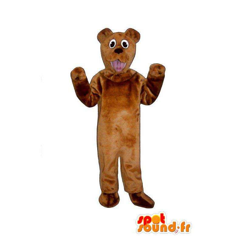 Brown Dog Mascot Pehmo - koira accoutrement - MASFR005039 - koira Maskotteja