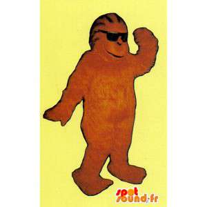 Plüsch Maskottchen brauner Affe - Affen Kostüm - MASFR005048 - Maskottchen monkey