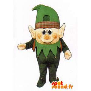 緑の服装のマスコットキャラクターの男-MASFR005052-男性のマスコット