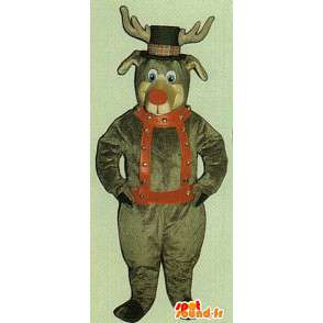 Disguise brown green deer - deer costume - MASFR005062 - Mascots stag and DOE