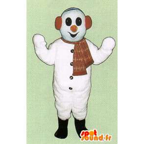 Mascot Snowman - Muñeco de nieve del traje de nieve - MASFR005063 - Mascotas humanas
