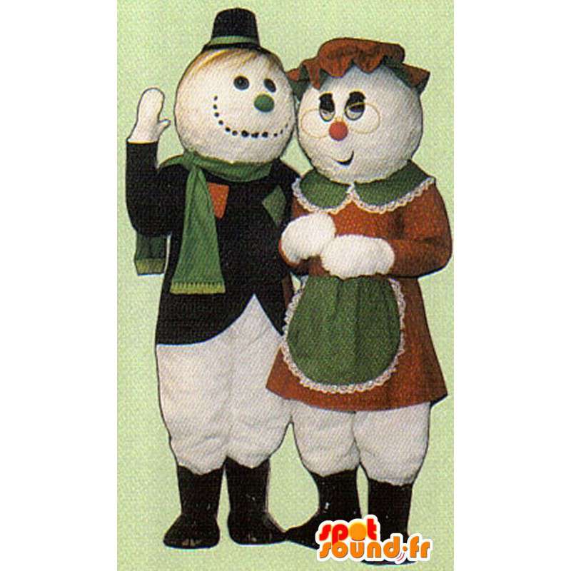 Snowman kostym duo - Spotsound maskot