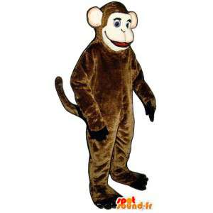 Kostume, der repræsenterer en brun abe - mascot med brun abe -