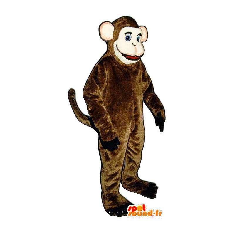 Fantasia representando um macaco marrom - macaco marrom mascote - MASFR005090 - macaco Mascotes
