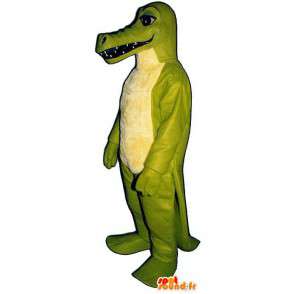 Mascotte die een groene en gele krokodil - MASFR005097 - Mascot krokodillen