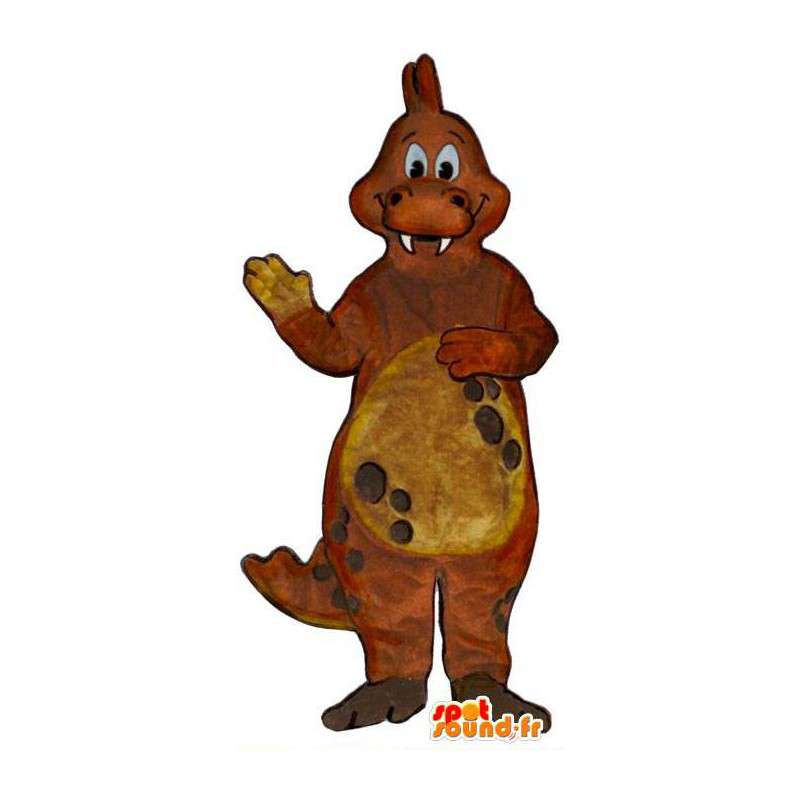 Mascot wat neerkomt op een baby krokodil - krokodilkostuum - MASFR005098 - Mascot krokodillen