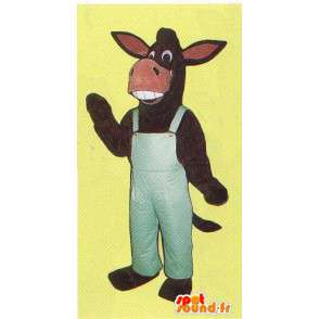 Costume afbeelding van een ezel in overalls - MASFR005103 - Animal Mascottes