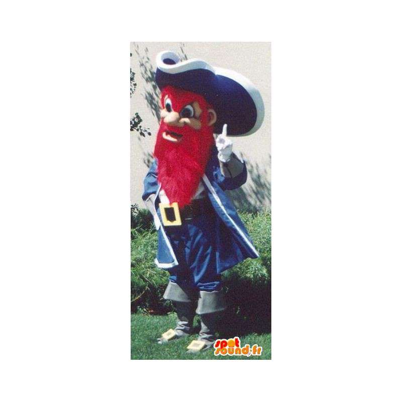 Maskot pirát vousy red - červená vousy kostým - MASFR005088 - maskoti Pirates