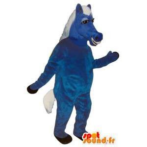 Costume cavalo azul - traje azul do cavalo - MASFR005108 - mascotes cavalo