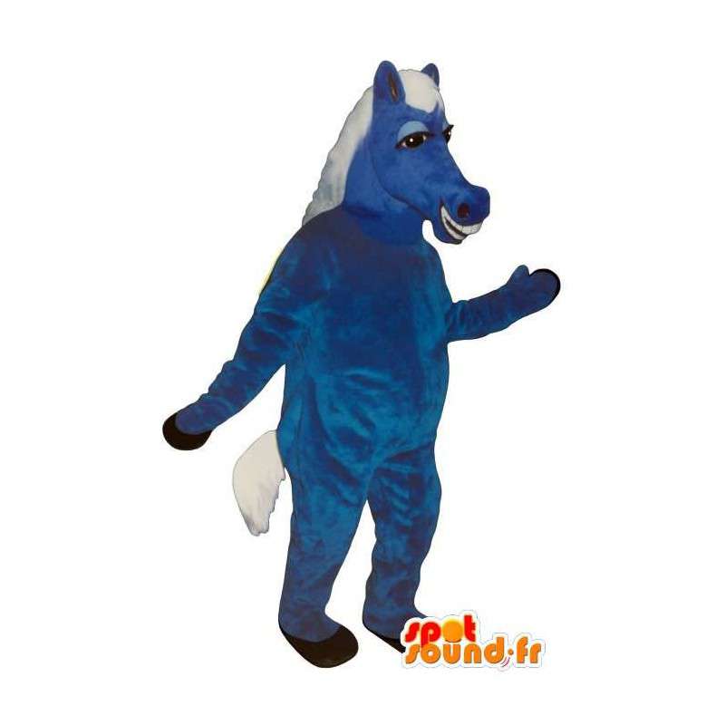 Costume cavalo azul - traje azul do cavalo - MASFR005108 - mascotes cavalo