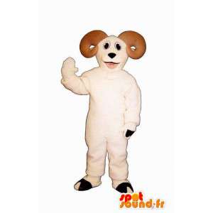 Mascotte de chèvre de couleur beige en peluche - MASFR005027 - Mascottes Boucs et Chèvres