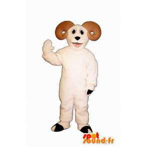 Mascotte de chèvre de couleur beige en peluche - MASFR005027 - Mascottes Boucs et Chèvres