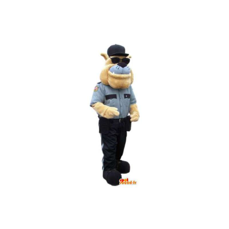 Voksen politi bulldog maskot kostume - Spotsound maskot