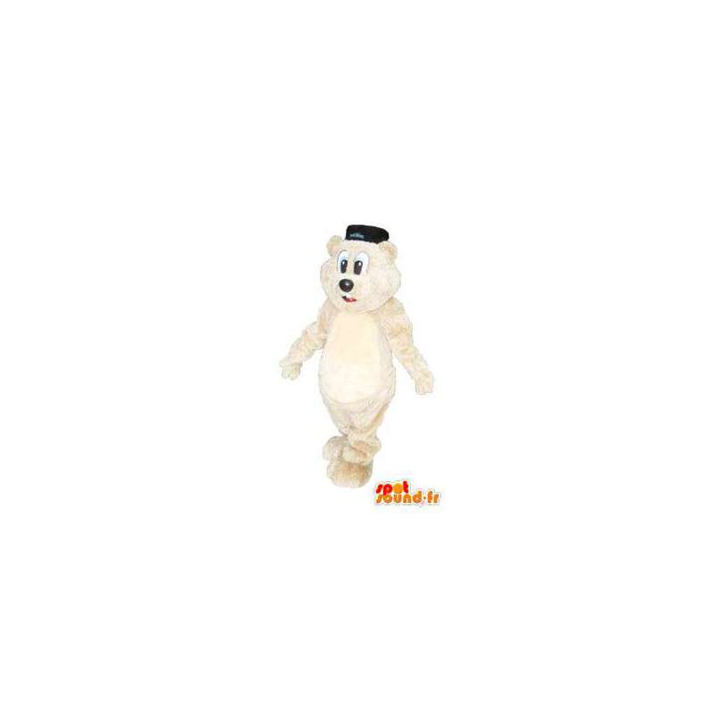 Eisbär-Maskottchen mit Hut - MASFR005128 - Bär Maskottchen
