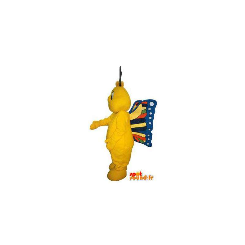 Farverig sommerfugl maskot kostume - Spotsound maskot
