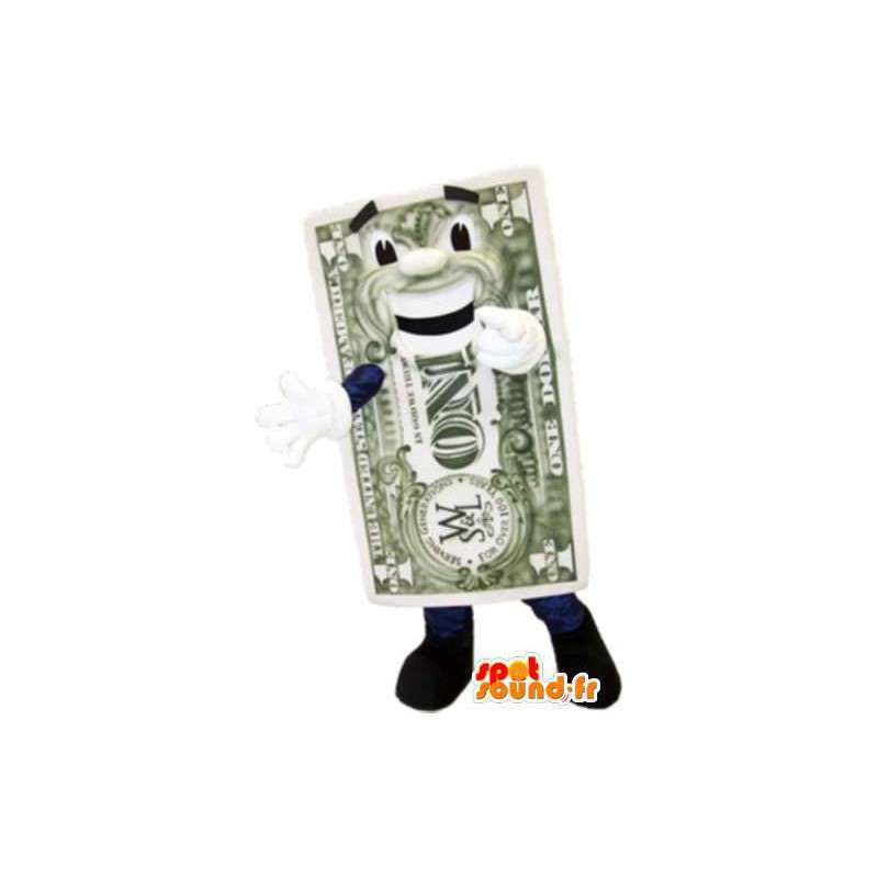 Mascot dollar bill - MASFR005135 - mascottes objecten
