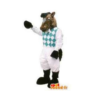 Costume voksen maskot hest med elegant genser - MASFR005162 - hest maskoter