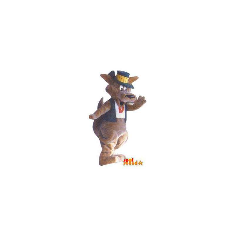 Kangaroo Maskottchen Kostüm für Erwachsene Zauberer - MASFR005169 - Känguru-Maskottchen