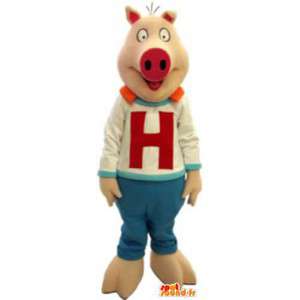 Mascot costume birichino H Hot Sauce adulto - MASFR005171 - Maiale mascotte