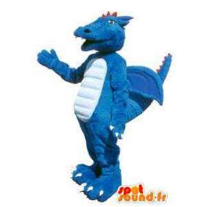 Drachen-Maskottchen-Kostüm für Erwachsene blau Fantasie - MASFR005177 - Dragon-Maskottchen