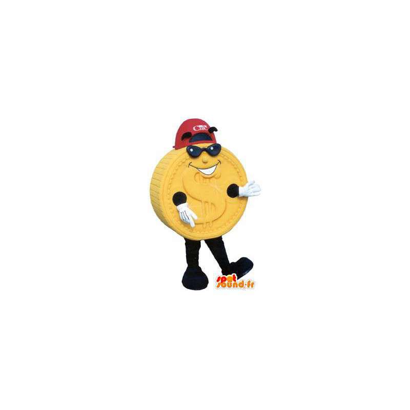 Mascot costume adult yellow coin - MASFR005181 - Mascots of objects
