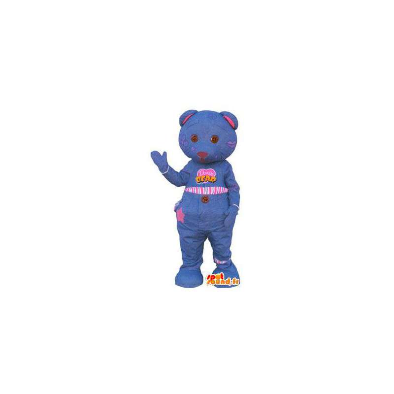 Blå bjørn maskot kostume til voksne - Spotsound maskot