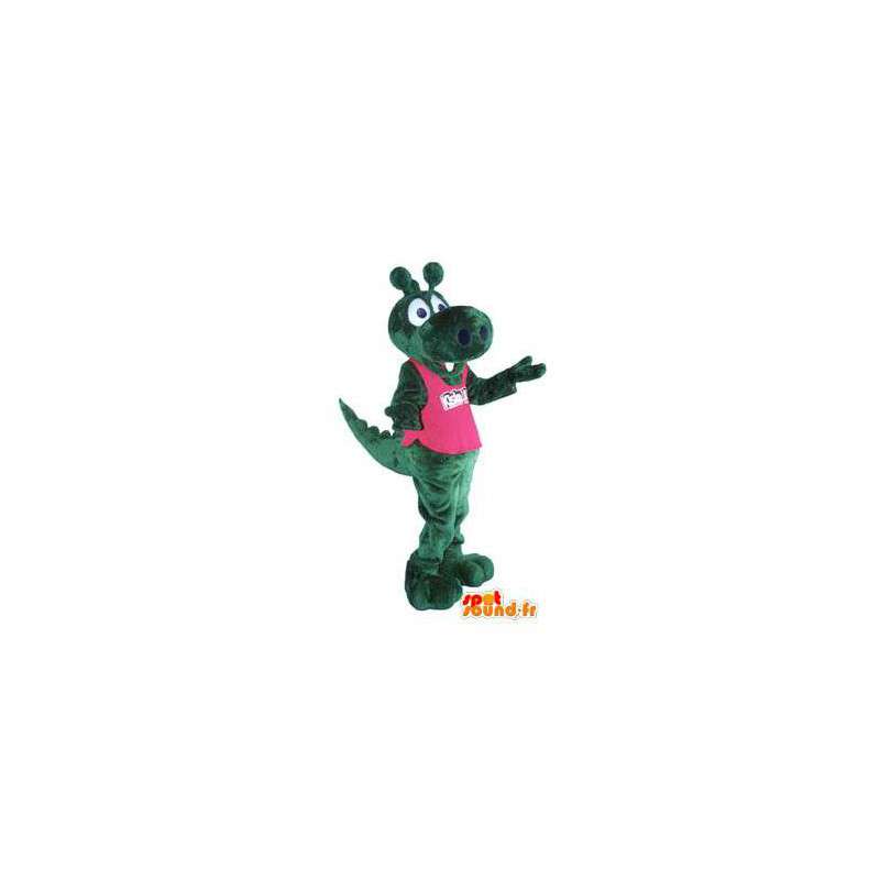 Costume pour adulte mascotte dragon tee-shirt rose - MASFR005184 - Mascotte de dragon