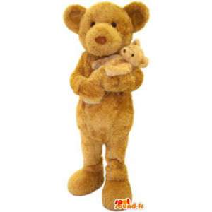 Bear with baby bear costume Adult Costume - MASFR005188 - Bear mascot