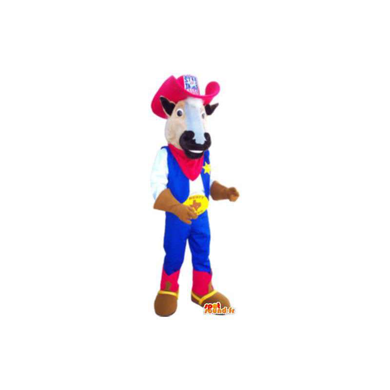 Mascot costume da mucca cowboy adulto vestito - MASFR005190 - Mucca mascotte
