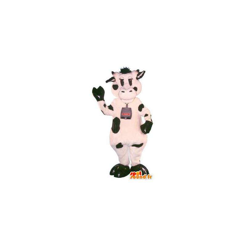 Vaca mascote recheado com Costume Adult sino - MASFR005194 - Mascotes vaca