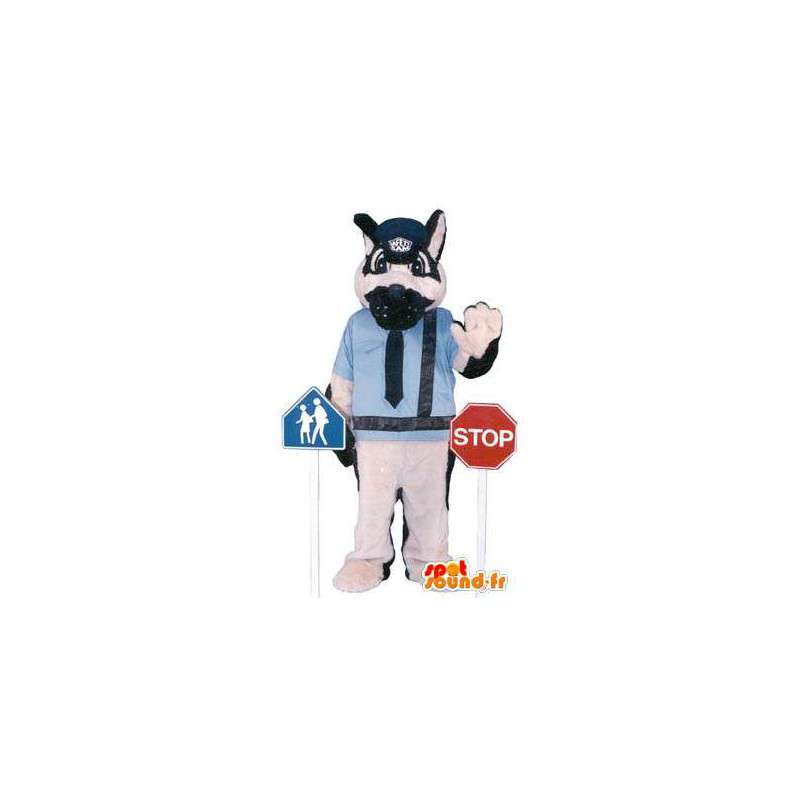 Zebra mascot costume policeman with accessories - MASFR005198 - The jungle animals
