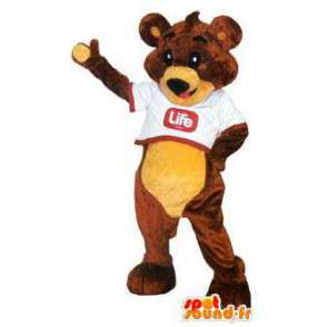 Życie maskotka kostium pluszowy niedźwiedź marki dla dorosłych - MASFR005200 - Maskotka miś